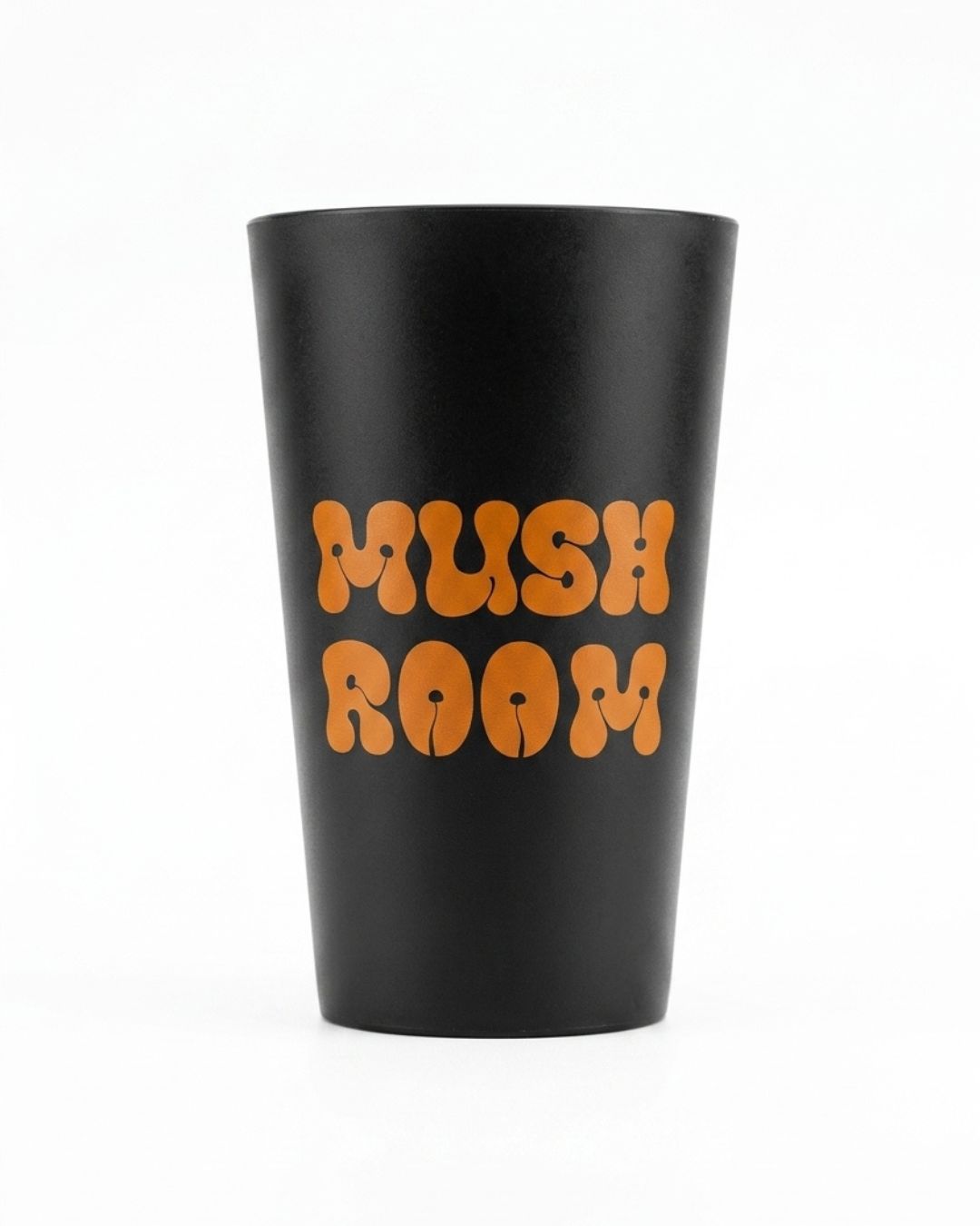 Vaso Mush Room + Mushi Negro y Naranja
