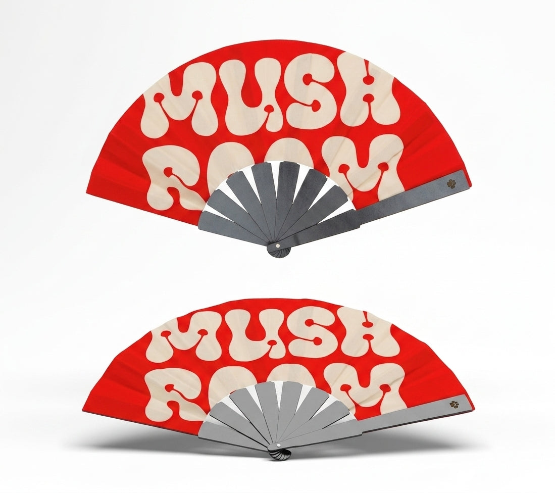 Abanico Mushroom Rojo