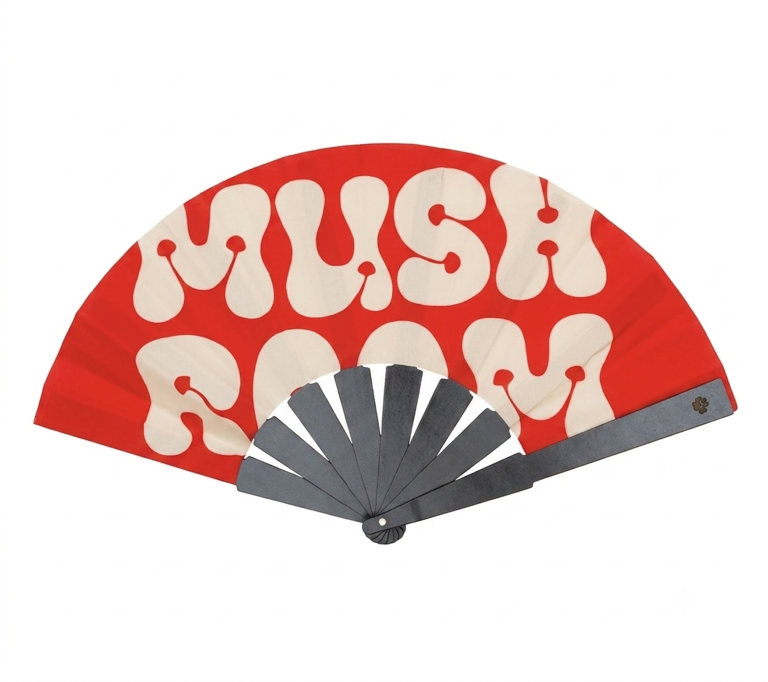 Abanico Mushroom Rojo
